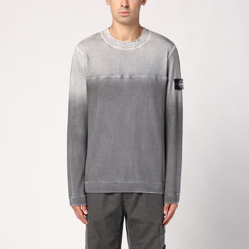 Shaded Grey Cotton Sweatshirt - Stone Island - Modalova