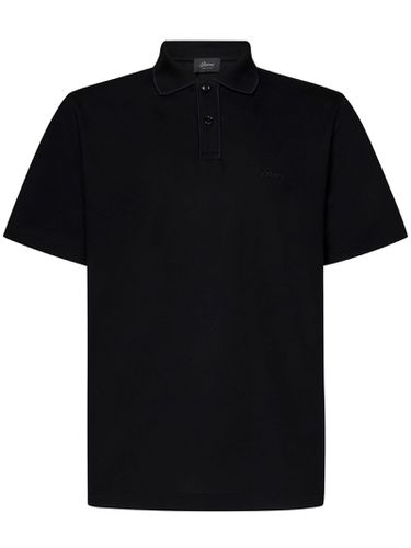 Brioni Black Cotton Polo Shirt - Brioni - Modalova