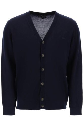 A. P.C. Logo-embroidered V-neck Cardigan - A.P.C. - Modalova