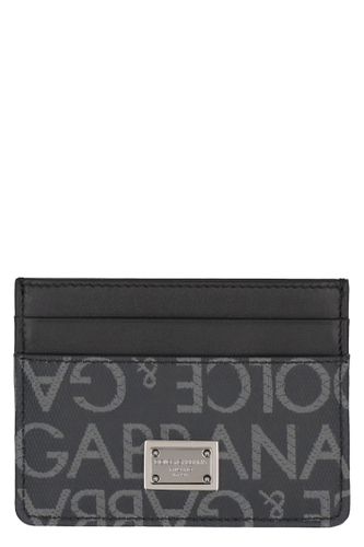 Logo Detail Leather Card Holder - Dolce & Gabbana - Modalova