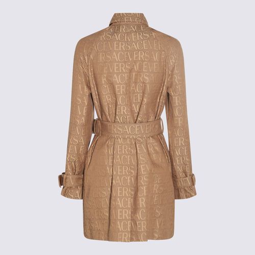 Light Cotton Blend Trench Coat - Versace - Modalova