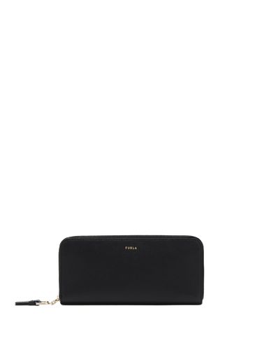 Black Leather Zip Around Wallet - Furla - Modalova