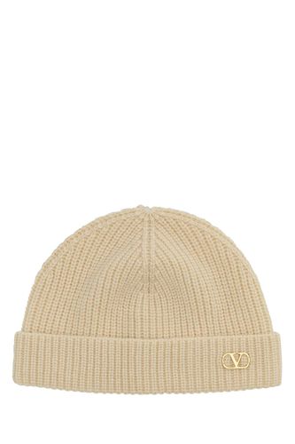 Sand Cashmere Beanie Hat - Valentino Garavani - Modalova