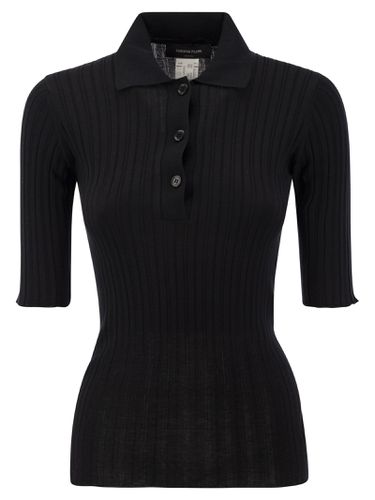 Silk And Cotton Blend Polo Shirt - Fabiana Filippi - Modalova