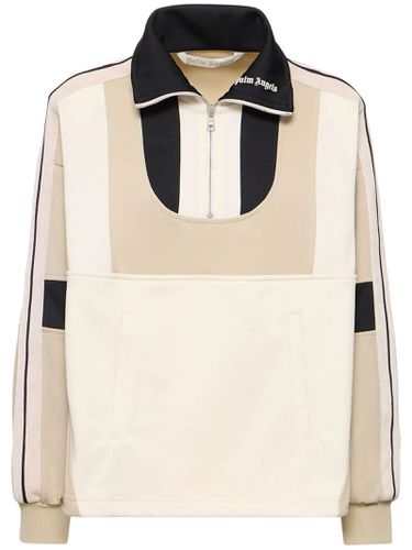 Beige And Black Zip Jacket - Palm Angels - Modalova