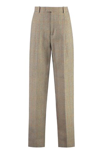 Prince Of Wales Checked Wool Trousers - Bottega Veneta - Modalova