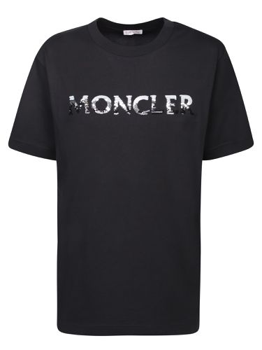 Moncler Sequin Logo T-shirt - Moncler - Modalova