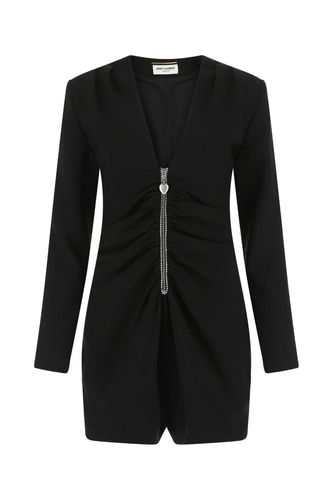 Saint Laurent Black Crepe Jumpsuit - Saint Laurent - Modalova