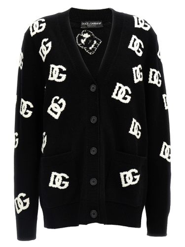 Jacquard Logo Cardigan - Dolce & Gabbana - Modalova