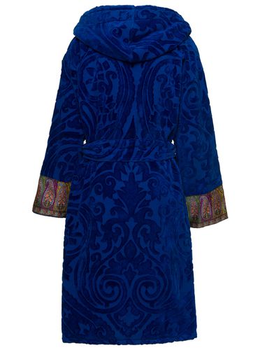 New Tradition Hooded Bath Robe With Ornamental Print Home - Etro - Modalova