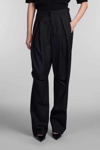 Laneus Pants In Black Wool - Laneus - Modalova