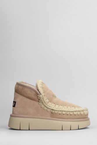 Eskimo Bounce Low Heels Ankle Boots In Suede - Mou - Modalova