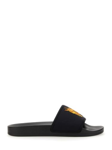 Palm Angels Slide Sandal With Logo - Palm Angels - Modalova