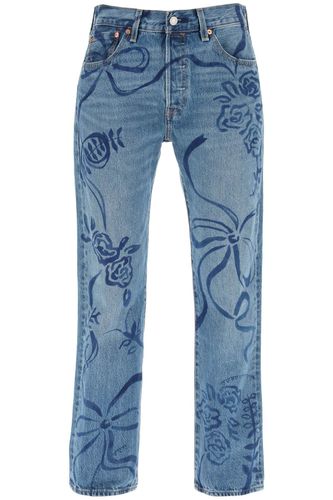 Upcycled Levis 501s In Laurel Ashleigh Floral - Collina Strada - Modalova