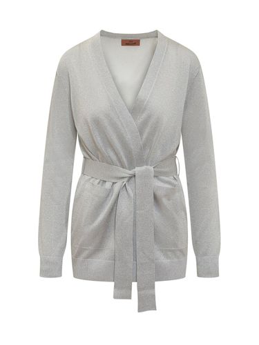 Metallic-threading V-neck Belted Cardigan - Missoni - Modalova