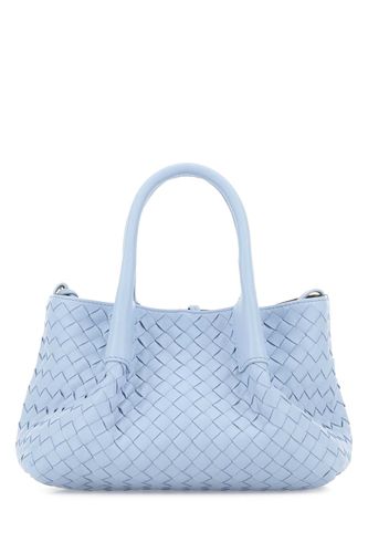 Light Blue Leather Small Pinacoteca Shopping Bag - Bottega Veneta - Modalova