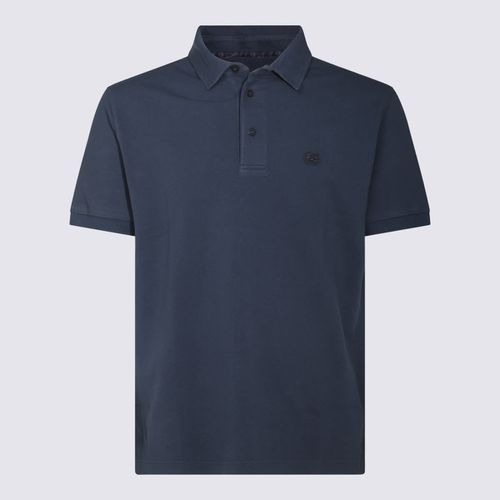 Etro Dark Blue Cotton Polo Shirt - Etro - Modalova