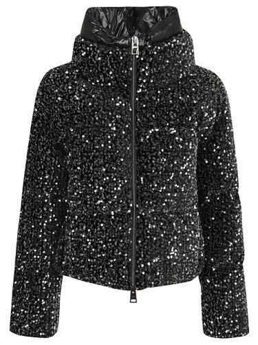 Cape In Sequined Velvet And Nylon - Herno - Modalova