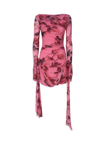 Short Jersey Dress In Rose Torchon Print - Blumarine - Modalova
