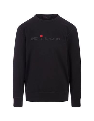 Crew Neck Sweatshirt With Logo - Kiton - Modalova