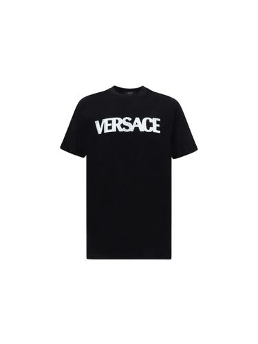 Versace Black T-shirt With Logo - Versace - Modalova