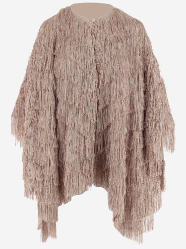 Feathered Oversized Poncho - Giorgio Armani - Modalova