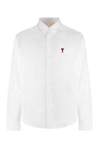 Logo Embroidery Cottond Shirt - Ami Alexandre Mattiussi - Modalova