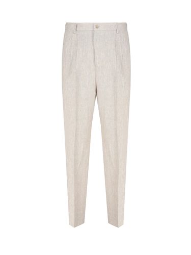 Tailored Linen Trousers - Dolce & Gabbana - Modalova