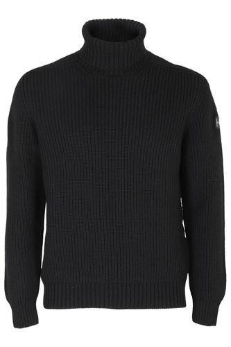 Logo Patch Turtleneck Knitted Jumper - Hogan - Modalova