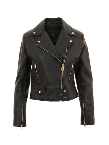 Sensibile Biker Jacket In Leather - Pinko - Modalova
