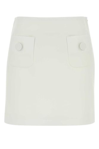 White Triacetate Blend Pagine Mini Skirt - Max Mara Studio - Modalova