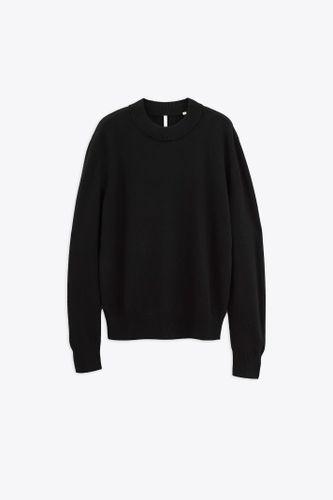 Moon Merino Black wool crewneck sweater - Moon Merino - Sunflower - Modalova