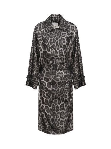 Beltd Trench Coat With Leopard Print - Stella McCartney - Modalova