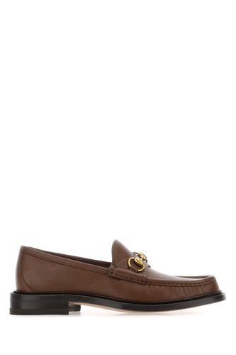 Gucci Brown Leather Loafers - Gucci - Modalova