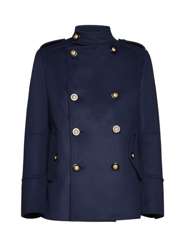 Virgin Wool Coat With Iconic Buttons - Balmain - Modalova