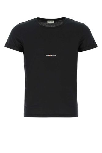 Saint Laurent Black Cotton T-shirt - Saint Laurent - Modalova