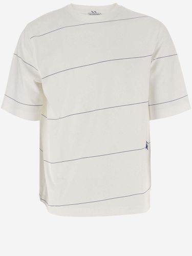 Cotton T-shirt With Striped Pattern - Burberry - Modalova