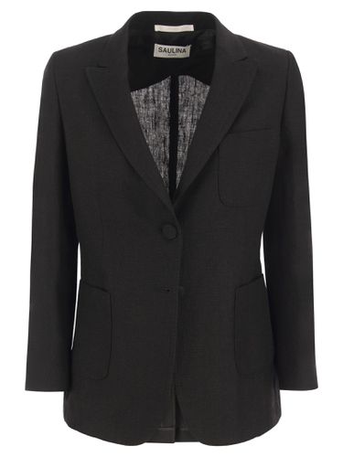 Adelaide - Linen Two-button Jacket - Saulina Milano - Modalova