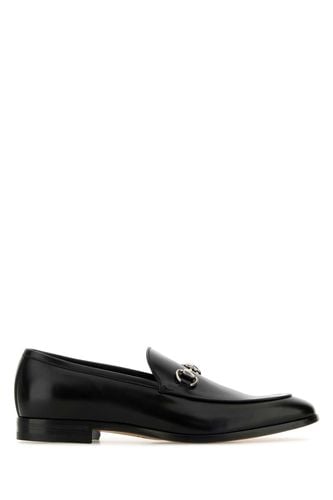 Gucci Black Leather Loafers - Gucci - Modalova