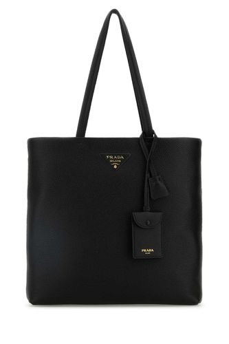 Prada Black Leather Shopping Bag - Prada - Modalova