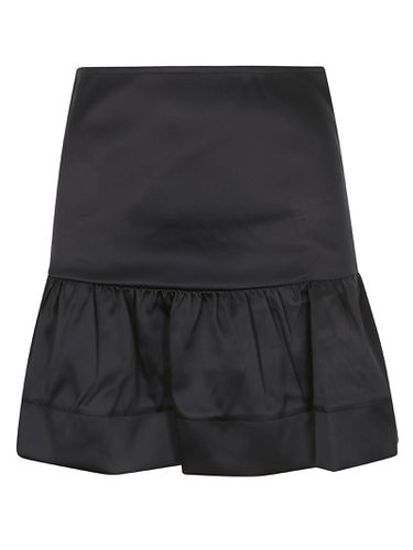 Double Satin Flounce Mini Skirt - Ganni - Modalova