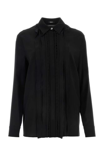 Versace Black Crepe Shirt - Versace - Modalova