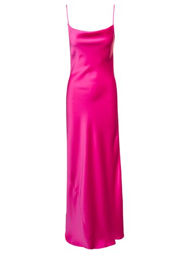 Pink Side Slit Maxi Dress In Polyester Woman - The Andamane - Modalova