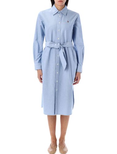 Belted Cotton Oxford Shirtdress - Polo Ralph Lauren - Modalova