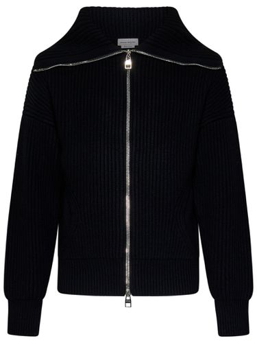 Ribbed Sweater With Funnel Neck - Alexander McQueen - Modalova