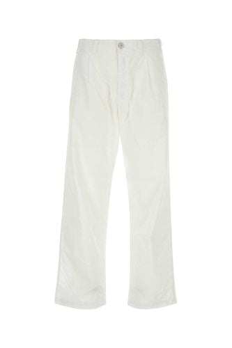 Stone Island White Cotton Pant - Stone Island - Modalova