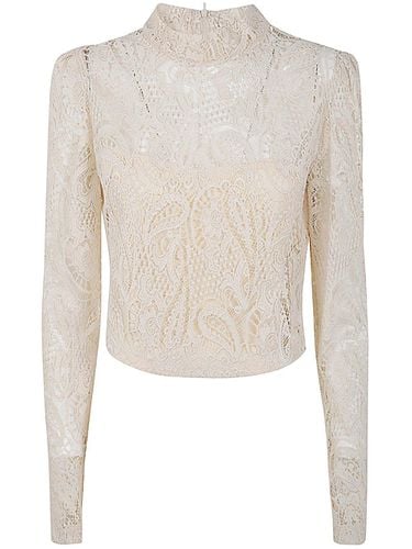 Macramé Lace Cropped Blouse - TwinSet - Modalova