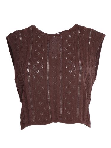 Ballantyne Brown Perforated Top - Ballantyne - Modalova