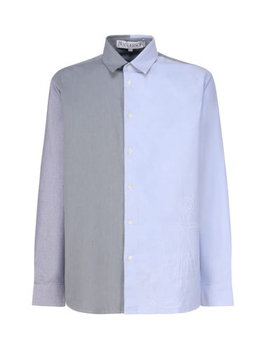 J. W. Anderson Patchwork Shirt With Anchor Embroidery - J.W. Anderson - Modalova