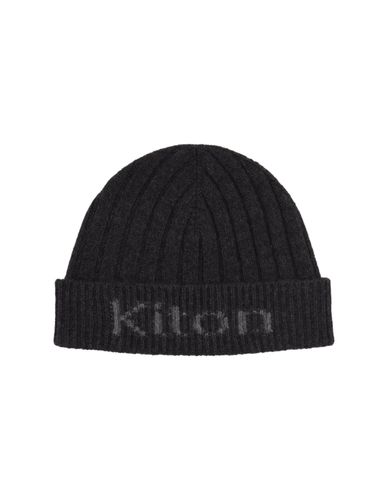 Ribbed Cashmere Beanie With Logo - Kiton - Modalova